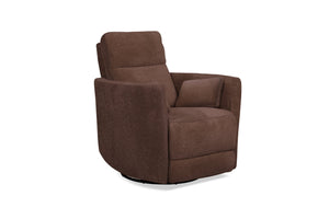 English Elm Man Wah Cozy Microfiber Manual Swivel Recliner - Stylish Chocolate Comfort For Modern Spaces B2707P311392