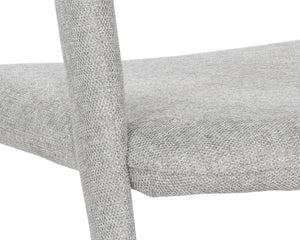 Sunpan Romina Dining Chair - Ultra Modern Open Back Design in Belfast Heather Grey, Perfect for Any Space