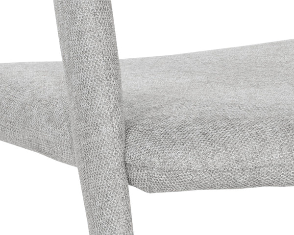 Sunpan Romina Dining Chair - Ultra Modern Open Back Design in Belfast Heather Grey, Perfect for Any Space
