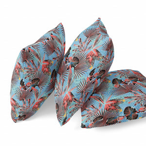 Homeroots 20"X20" Light Blue Microsuede Zippered Pillow   413566