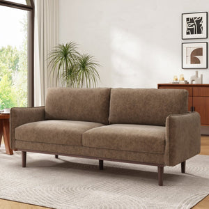 English Elm Modern Chenille Loveseat with Pocket Spring Cushions and Rubberwood Legs for Living Room N763P347228D