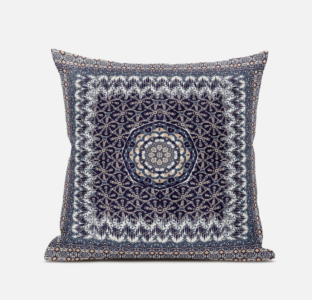 Homeroots 20” Gray Peach Holy Floral Zippered Suede Throw Pillow   413680