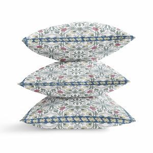 Homeroots 20” Pink Sage Paisley Zippered Suede Throw Pillow   413722