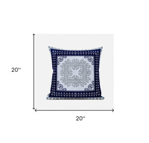 Homeroots 20"X20" White Green Zippered Suede Geometric Throw Pillow   413767