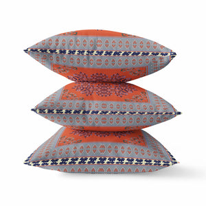 Homeroots 20" X 20" Blue And Green Geometric Suede Zippered Pillow   413770