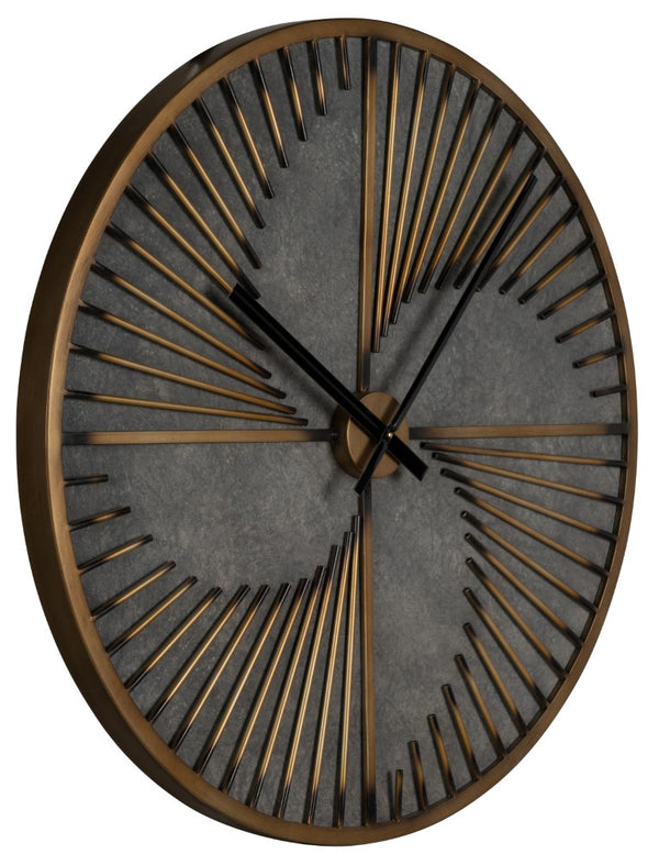 Cooper Classics Roberston Aged Bronze Round Wall Clock 36 Inch Industrial Metal Living Room Accent 41392