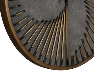 Cooper Classics Roberston Aged Bronze Round Wall Clock 36 Inch Industrial Metal Living Room Accent 41392