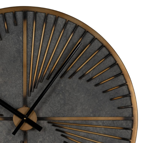 Cooper Classics Roberston Aged Bronze Round Wall Clock 36 Inch Industrial Metal Living Room Accent 41392