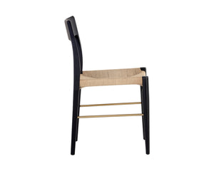 Sunpan Bondi Dining Chair Set of 2 - Timeless Modern Design with Hand-Woven Rope and Sustainable Beech Wood Black
