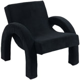 Corduroy Black Corduroy Fabric Accent Chair 413Black Meridian Furniture