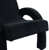 Corduroy Black Corduroy Fabric Accent Chair 413Black Meridian Furniture