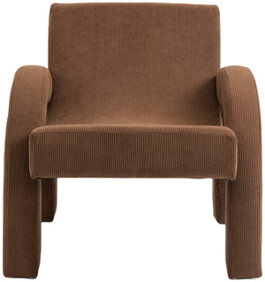 Corduroy Brown Corduroy Fabric Accent Chair 413Brown Meridian Furniture
