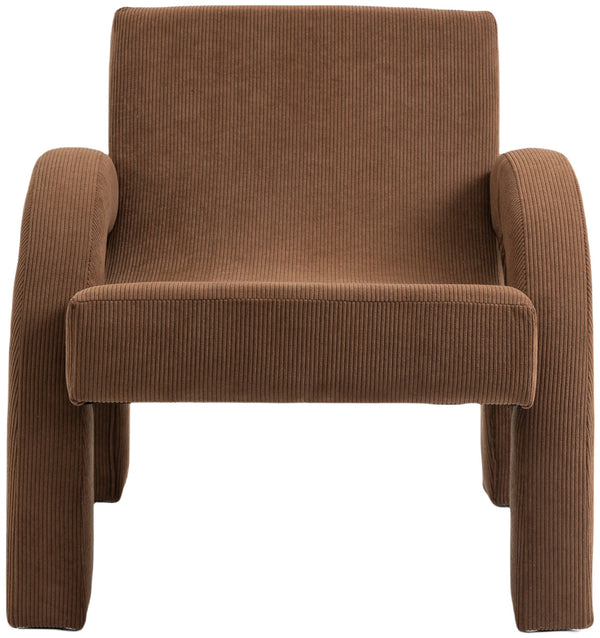 Corduroy Brown Corduroy Fabric Accent Chair 413Brown Meridian Furniture