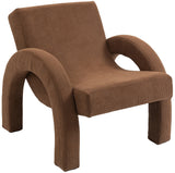 Corduroy Brown Corduroy Fabric Accent Chair 413Brown Meridian Furniture