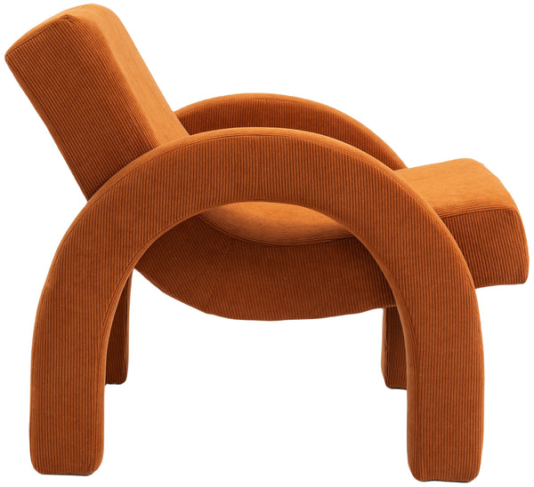 Corduroy Cognac Corduroy Fabric Accent Chair 413Cognac Meridian Furniture