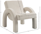 Corduroy Cream Corduroy Fabric Accent Chair 413Cream Meridian Furniture