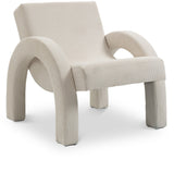 Corduroy Cream Corduroy Fabric Accent Chair 413Cream Meridian Furniture