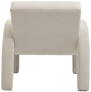 Corduroy Cream Corduroy Fabric Accent Chair 413Cream Meridian Furniture