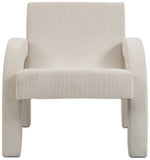 Corduroy Cream Corduroy Fabric Accent Chair 413Cream Meridian Furniture