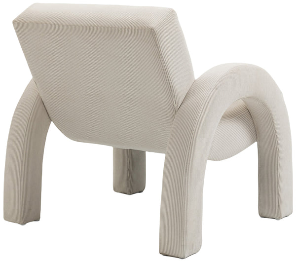 Corduroy Cream Corduroy Fabric Accent Chair 413Cream Meridian Furniture