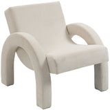 Corduroy Cream Corduroy Fabric Accent Chair 413Cream Meridian Furniture