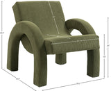 Corduroy Green Corduroy Fabric Accent Chair 413Green Meridian Furniture