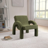 Corduroy Green Corduroy Fabric Accent Chair 413Green Meridian Furniture