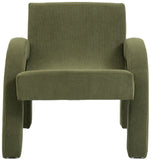 Corduroy Green Corduroy Fabric Accent Chair 413Green Meridian Furniture