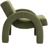 Corduroy Green Corduroy Fabric Accent Chair 413Green Meridian Furniture