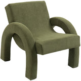 Corduroy Green Corduroy Fabric Accent Chair 413Green Meridian Furniture