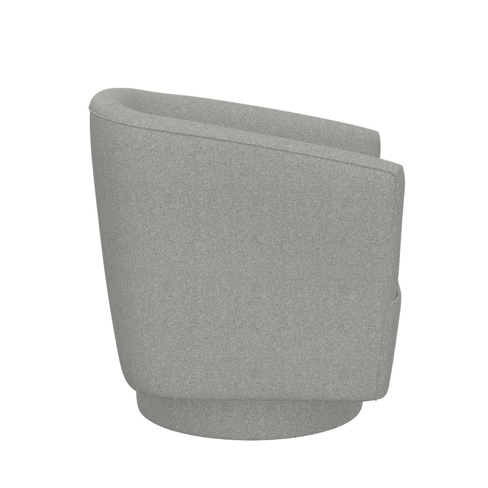 English Elm Wallace & Bay - Gray Swivel Accent Chair - Modern Meteor Gray Upholstered Comfort For Living Rooms And Offices B361P384447-GIGA