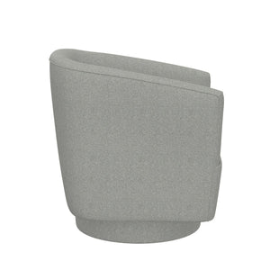 English Elm Wallace & Bay - Gray Swivel Accent Chair - Modern Meteor Gray Upholstered Comfort For Living Rooms And Offices B361P384447-GIGA