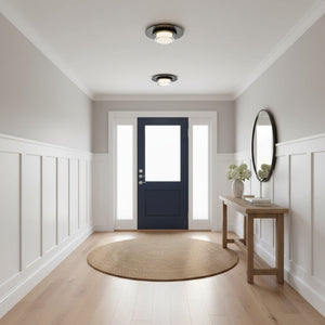 English Elm 12 Inch Square Integrated Led Flush Mount Dimmable Ceiling Light with Acrylic Diffuser Black B370P400759