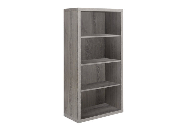 English Elm Bookshelf, 5-Tier Contemporary Bookcase with Adjustable Thick Shelves, Sturdy Laminate Finish, Modern Design taupe 50 L x 15 W x 7 H B2710P219601