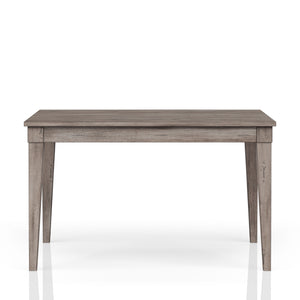 English Elm Rustic Solid Wood Dining Table with Two Hidden Drawers and 78" Expandable Leaf Seats Eight Gray 63.75 L x 39.75 W x 7 H B2699P218273