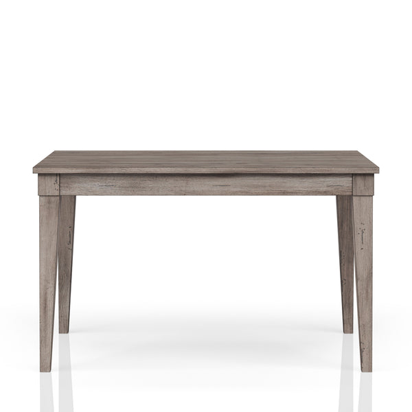 English Elm Rustic Solid Wood Dining Table with Two Hidden Drawers and 78" Expandable Leaf Seats Eight Gray 63.75 L x 39.75 W x 7 H B2699P218273