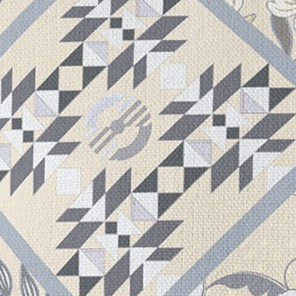 Homeroots 26” Cream Gray Patch Indoor Outdoor Throw Pillow   414031