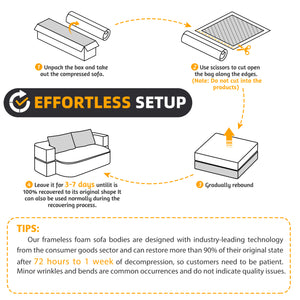 English Elm 78.7" Modern Foldable Corduroy Sofa Bed with 2 Plush Pillows, 2-in-1 Convertible Sleeper and Blanket Beige W3219P317382