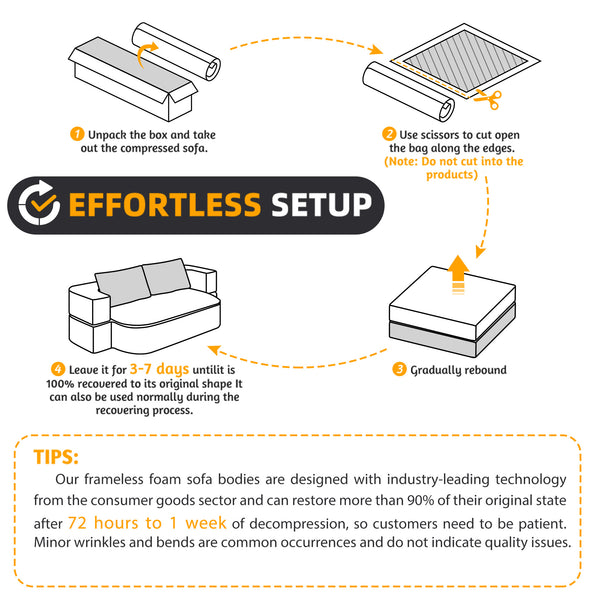 English Elm 78.7" Modern Foldable Corduroy Sofa Bed with 2 Plush Pillows, 2-in-1 Convertible Sleeper and Blanket Beige W3219P317382