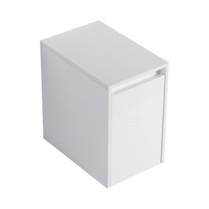 English Elm 12" Bathroom Side Cabinet - Wall-Mounted, Glossy White Finish, Soft-Close Doors, Space Saver Design W999P312082