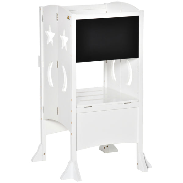 English Elm Qaba Glow-in-the-Dark 2-in-1 Kids Sofa Chair — Convertible Fold-Out Toddler Couch, Washable Cover White W2225P229352