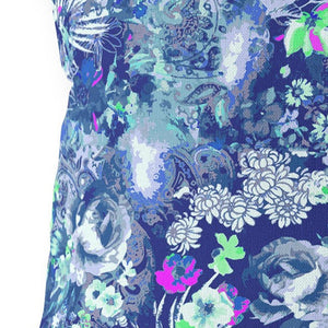 Homeroots 26" Purple Blue Springtime Indoor Outdoor Throw Pillow   414494