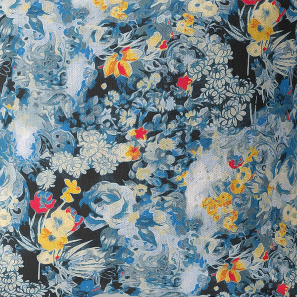 Homeroots 26" Blue Yellow Springtime Indoor Outdoor Throw Pillow   414542