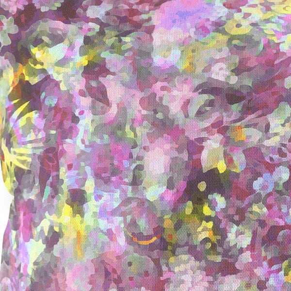 Homeroots 26" Purple Yellow Springtime Indoor Outdoor Throw Pillow   414552