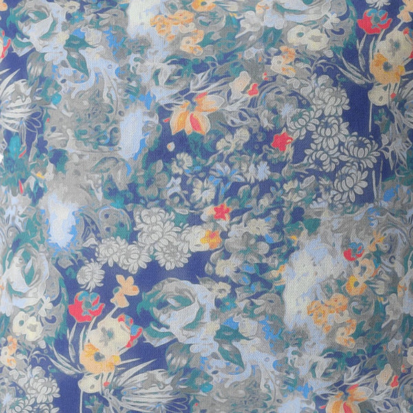 Homeroots 26" Blue Gray Springtime Indoor Outdoor Throw Pillow   414572