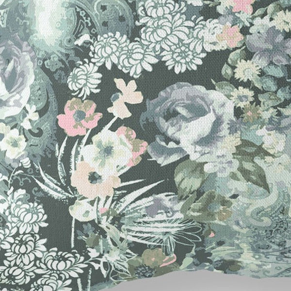 Homeroots 26" Green Gray Springtime Indoor Outdoor Throw Pillow   414581