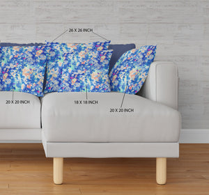 Homeroots 28" Bright Blue Springtime Indoor Outdoor Throw Pillow   414592