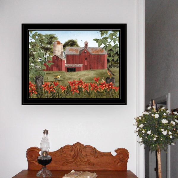 English Elm "summer Days" Billy Jacobs Pastoral Framed Canvas Print for Farmhouse Living Room Walls B06785237