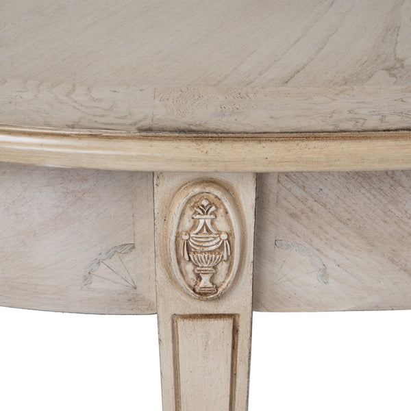 Butler Specialty Astor Demilune Console Table - Elegant Olive Ash Finish With Tapered Legs And Curvaceous Shelf Tan,Beige Rubberwood Solids,Mdf,Resin,Cherry,Maple And Olive Ash Burl Veneers 4146424-butler