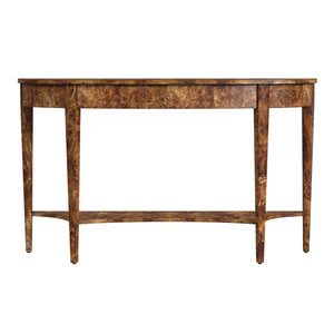 Butler Specialty Astor Demilune Console Table - Elegant Olive Ash Finish With Tapered Legs And Curvaceous Shelf Light Brown Made Of Poplar Solids,Engineered Wood,Burl Veneers 4146442-butler